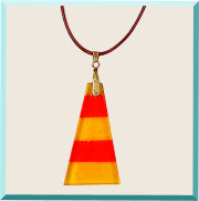 Handgemaakte ketting met glashanger