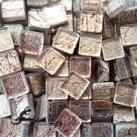 Mozaïek Glastegeltjes 10x10 mm (50 gram) Folie Tin 1011