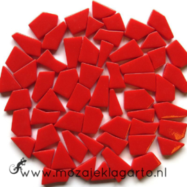 Mozaiek puzzelstukjes Glas 100 gram Rood 107