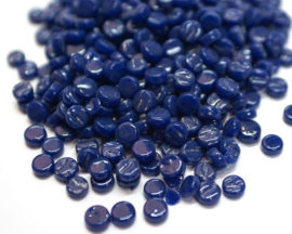 Glastegel Rond 8 mm per 50 gram Donkerblauw 071