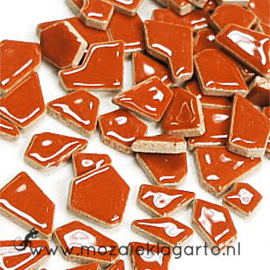 Keramiek Puzzelstukjes per 100 gram Koraal rood 005