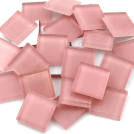 Crystal glastegels 2x2 cm Lichtroze 2