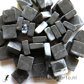 Mozaïek tegeltjes Marmer  1 x 1 cm per 50 gram Nero Marquina 3005