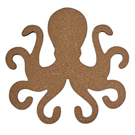 Ondergrond voor mozaïek MDF Octopus 19x17 cm