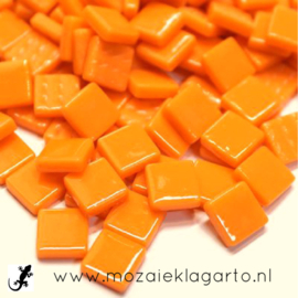 Mozaiek glastegeltjes 12 mm 50 gram Opaal Oranje 104