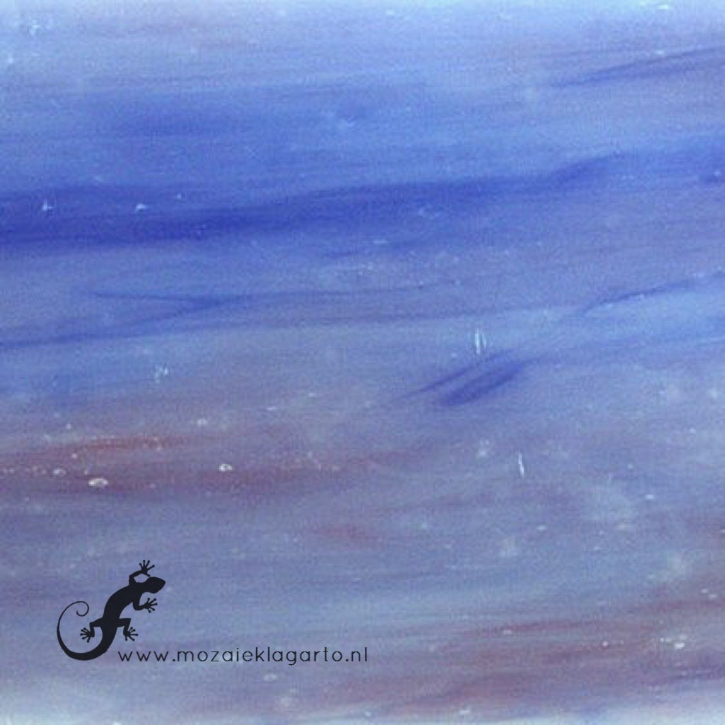 Glasplaat 19x20 cm Blauw/Paars Semi Translucent GAC6067st