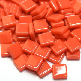 Mozaiek glastegeltjes 12 mm 50 gram Midden Oranjerood 106
