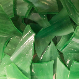 Gekleurde glasscherven  Groen Semi Translucent 123