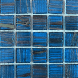 Goudader glastegels Blauw per 25 tegels 072
