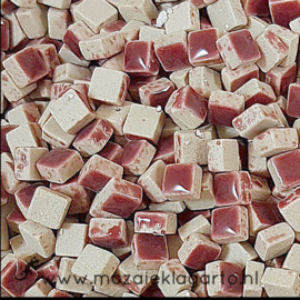 Mini Keramiek tegeltjes 5x5 mm per 25 gram Bordeaux 047