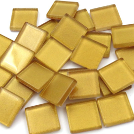Crystal glastegels 2x2 cm 150 gram Goud 1006