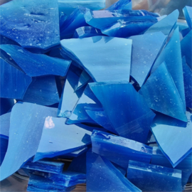 Gekleurde glasscherven Semi Translucent Blauw/Wit/Groen CAG332st