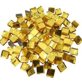 Spiegel tegeltjes 10x10 mm per 50 gram Goud 502