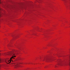 Glasplaat 20 x 20 cm Rood  Semi Translucent Y359-1st