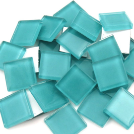 Crystal glastegels 2x2 cm 150 gram Licht Zeegroen