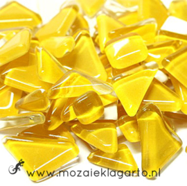 Mozaiek puzzelstukjes Soft Glas 100 gram Geel 026