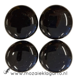Glas Nugget 30-38 mm per 4 Opaal Zwart 4425