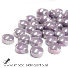 Glasdruppel Rond 12 mm per 50 gram Parelmoer Lila 053P