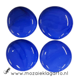 Glas Nugget 30-38 mm per 4 Opaal Blauw 4498