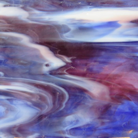 Glasplaat 19 x 20 cm Blauw/Wit/Purper Semi Translucent CAG1062 ST