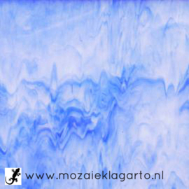 Glasplaat Semi Translucent Kobaltblauw/Wit Y623st