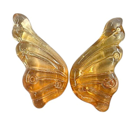 Vlindervleugels van Glas – Handgemaakt Lampwork (2 stuks)