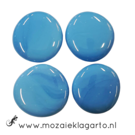 Glas Nugget 30-38 mm per 4 Opaal Aqua 4502