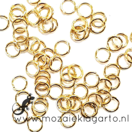 Ringetje metaal Goudkleur 5 mm per 5 gram 112