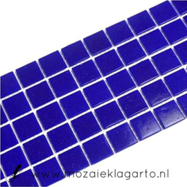 Gladde glastegels zonder puntjes per 25 tegels Donkerblauw 317