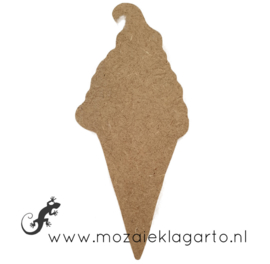 Ondergrond voor mozaiek MDF IJsje 14x6 cm