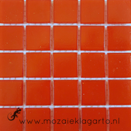 Basis glastegels Donker Oranje Glad per 25 tegels 095