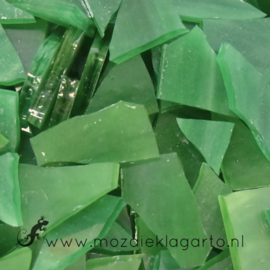 Gekleurde glasscherven Semi Translucent Mosgroen CAG81st