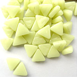 Glasmozaiek Driehoekjes 10 mm per 50 gram pastel Geel 26