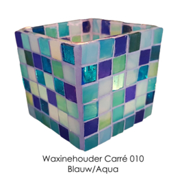 Mozaiekpakket 10 Waxinehouder Carré Blauw