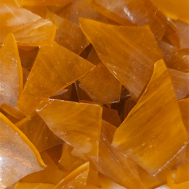 Gekleurde glasscherven Wispy Amber-Wit 33