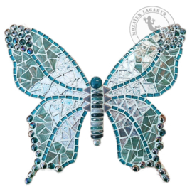 Mozaiekpakket 56 Vlinder Papallona Turquoise