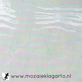 Glasplaat 19x20 cm Iriserend Kokos Wit gewelfd CAG326i