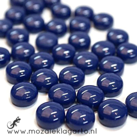 Glasdruppel Rond 12 mm per 50 gram Donkerblauw 071