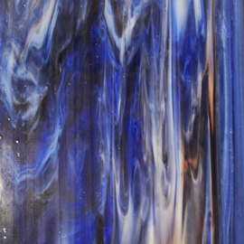 Glasplaat 19 x 20 cm Blauw/Wit/Purper Semi Translucent CAG1062 ST