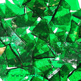 Gekleurde glasscherven Transparant Structuur Groen Y150-1t