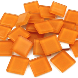 Crystal glastegels 2x2 cm 150 gram Oranje 29