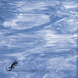 Glasplaat 20 x 20 cm Wit/Bleekblauw Semi Translucent SO337-1st