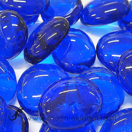 Glas Nugget 17-22 mm Transparant 50 gram Donkerblauw 4403