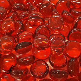 Glas Nugget Mini 9-13 mm Transparant 50 gram Rood 4364