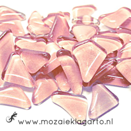 Mozaiek puzzelstukjes Soft Glas 100 gram Roze  003