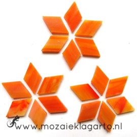 Wybertjes/Ruitjes 15x25 mm per 20 Oranje/Geel 071-2