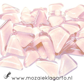 Mozaiek puzzelstukjes Soft Glas 100 gram Lichtroze 002