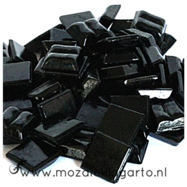 Basis  glastegeltjes 1 x 1 cm per 50 gram Zwart 049