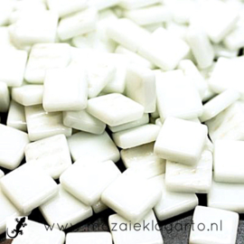 Mozaiek glastegeltjes 12 mm 50 gram Wit 40