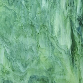 Glasplaat 20 x 20 cm Yang Translucent Donkergroen/Groen/Wit Y174tl